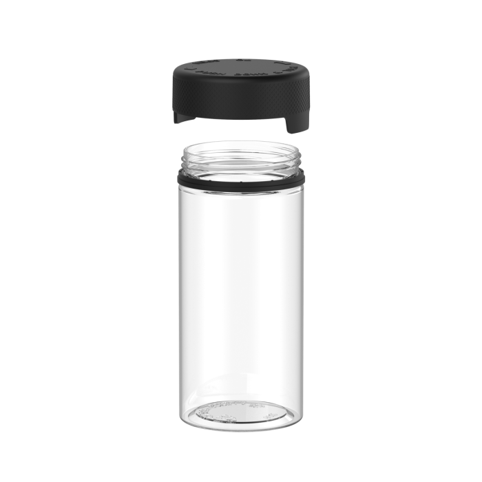 Comprar Chubby Gorilla 6 oz recipiente aviador con revestimiento y evidencia de manipulación (recipiente transparente con cierre negro) al por mayor en España
