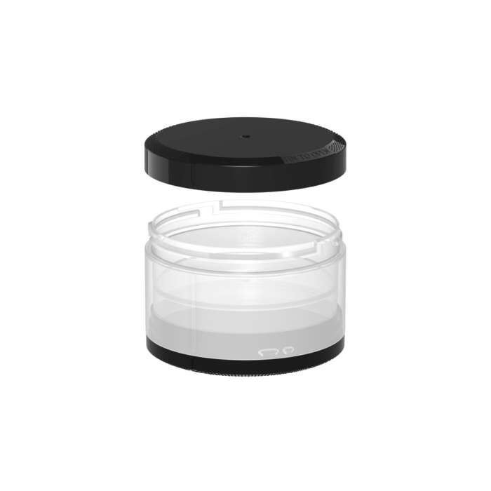 Comprar Chubby Gorilla Contenedor de bolsa CR de doble compartimento de 50g/50g (contenedor brillante natural con cierres negros) al por mayor en España