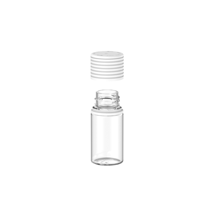Comprar Chubby Gorilla Botella espiral corta de 30 ml con tapa a prueba de manipulaciones (botella transparente con cierre blanco) al por mayor en España