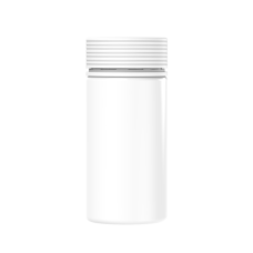 Chubby Gorilla Envase espiral de boca ancha de 10 oz con revestimiento y evidencia de manipulación (envase blanco con cierre blanco)
