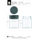 Comprar Chubby Gorilla 18.5 oz contenedor espiral xl con revestimiento y evidencia de manipulación (contenedor transparente con cierre negro) al por mayor en España