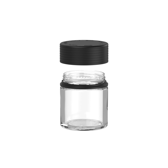 Comprar Chubby Gorilla 2 oz recipiente espiral de pared gruesa con revestimiento y evidencia de manipulación (recipiente transparente con cierre negro) al por mayor en España