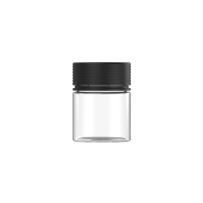 Chubby Gorilla 3 oz contenedor espiral con revestimiento y evidencia de manipulación (contenedor transparente con cierre negro)