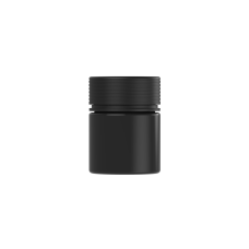 Chubby Gorilla 3 oz recipiente espiral con revestimiento y evidencia de manipulación (recipiente negro con cierre negro)