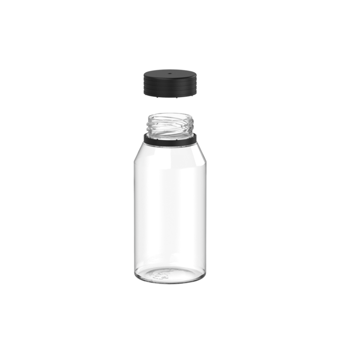 Comprar Chubby Gorilla Botella de chupito en espiral mini de 100 ml con evidencia de manipulación (botella transparente con cierre negro) al por mayor en España
