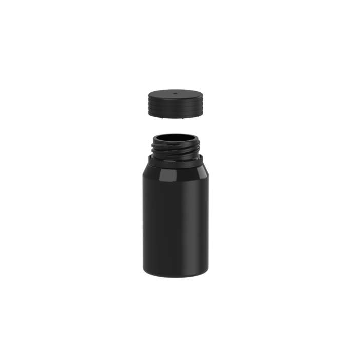 Comprar Chubby Gorilla Botella de chupito en espiral mini de 60 ml con evidencia de manipulación (botella negra con cierre negro) al por mayor en España