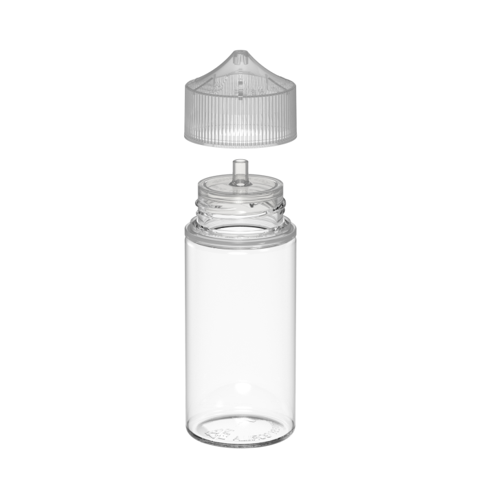 Comprar Chubby Gorilla Botella unicornio de 100 ml con reductor de flujo y evidencia de manipulación (botella transparente con tapa transparente) al por mayor en España