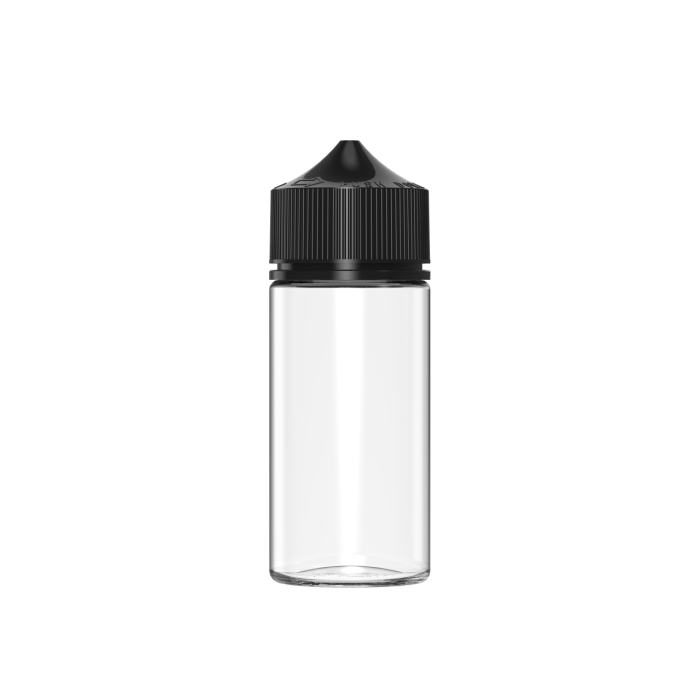 Comprar Chubby Gorilla Botella de unicornio CR de 100 ml con evidencia de manipulación (botella transparente con cierre negro) al por mayor en España