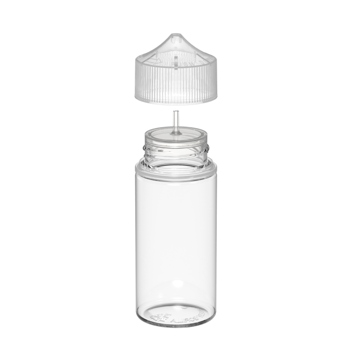Comprar Chubby Gorilla Botella de unicornio CR de 100 ml con evidencia de manipulación (botella transparente con cierre transparente) al por mayor en España