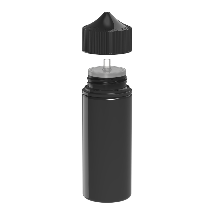 Comprar Chubby Gorilla Botella unicornio de 120 ml con reductor de flujo y evidencia de manipulación (botella negra con cierre negro) al por mayor en España