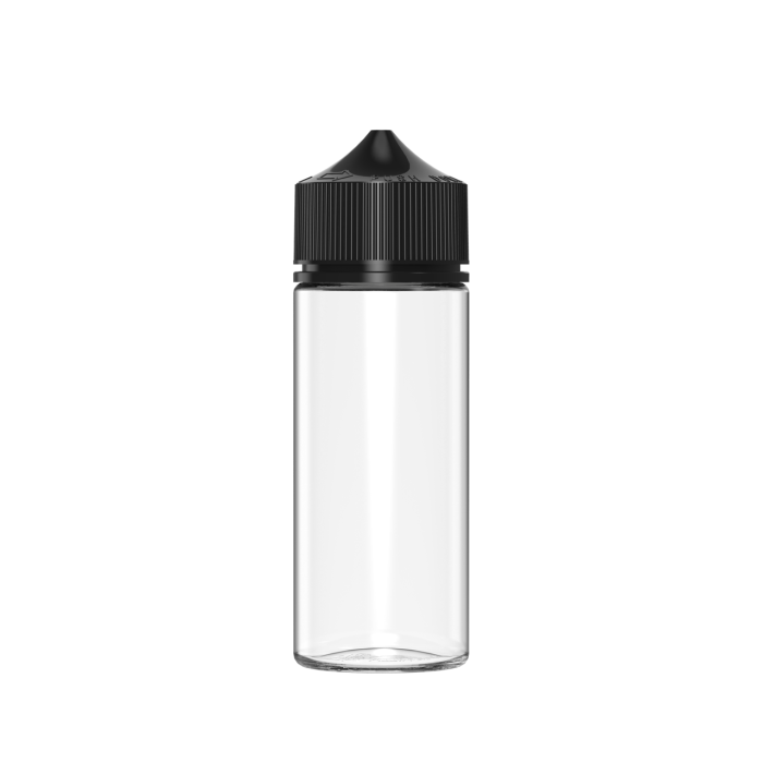 Comprar Chubby Gorilla Botella unicornio CR de 120 ml con evidencia de manipulación (botella transparente con cierre negro) al por mayor en España