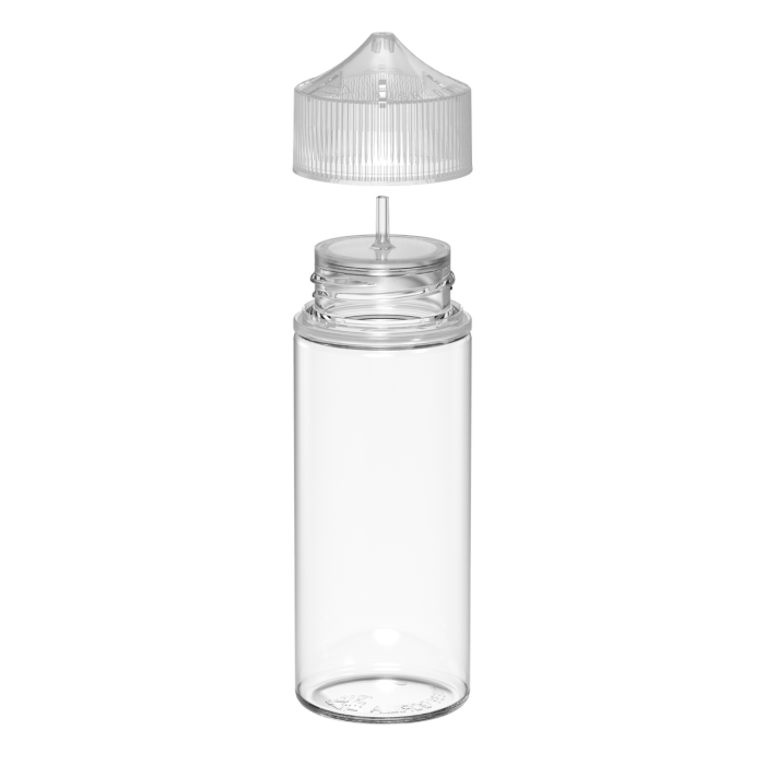 Comprar Chubby Gorilla Botella de unicornio CR de 120 ml con evidencia de manipulación (botella transparente con cierre transparente) al por mayor en España