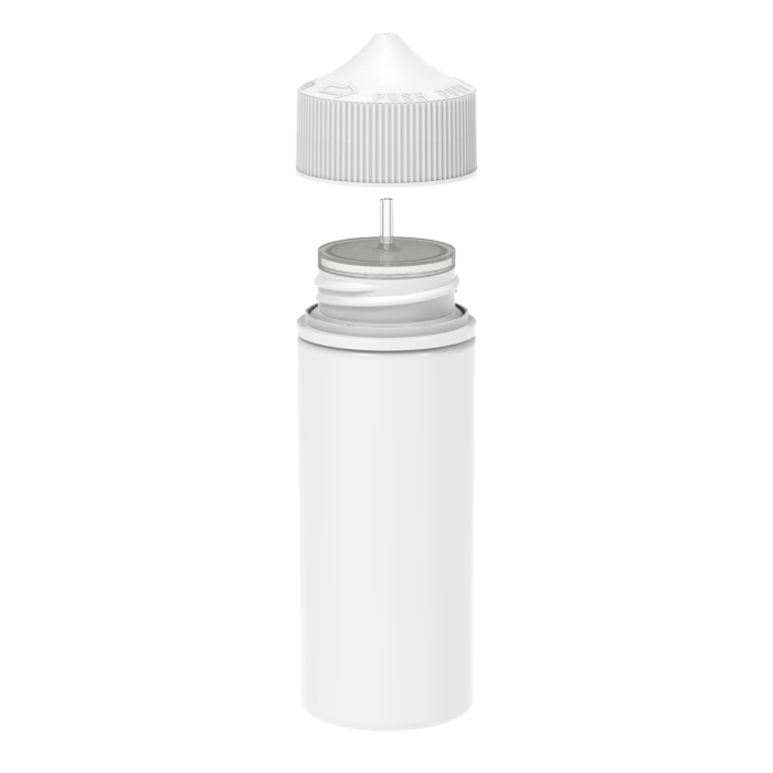 Comprar Chubby Gorilla Botella de unicornio CR de 120 ml con evidencia de manipulación (botella blanca con cierre blanco) al por mayor en España