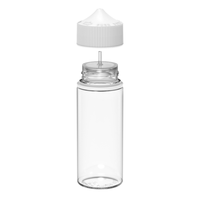Comprar Chubby Gorilla Botella de unicornio CR de 120 ml con evidencia de manipulación (botella transparente con cierre blanco) al por mayor en España