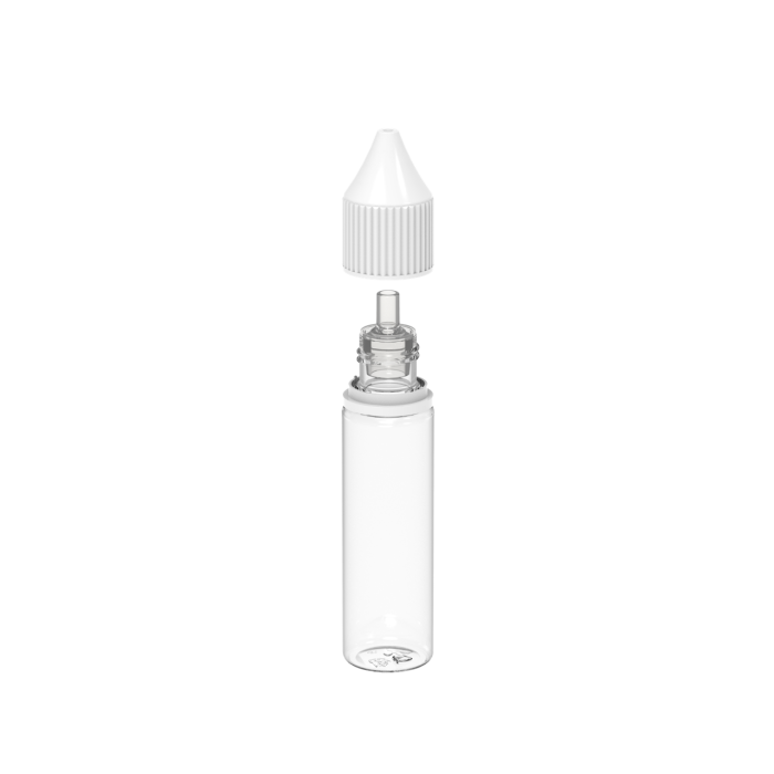 Comprar Chubby Gorilla Botella unicornio de 20 ml con reductor de flujo y evidencia de manipulación (botella transparente con tapa blanca) al por mayor en España