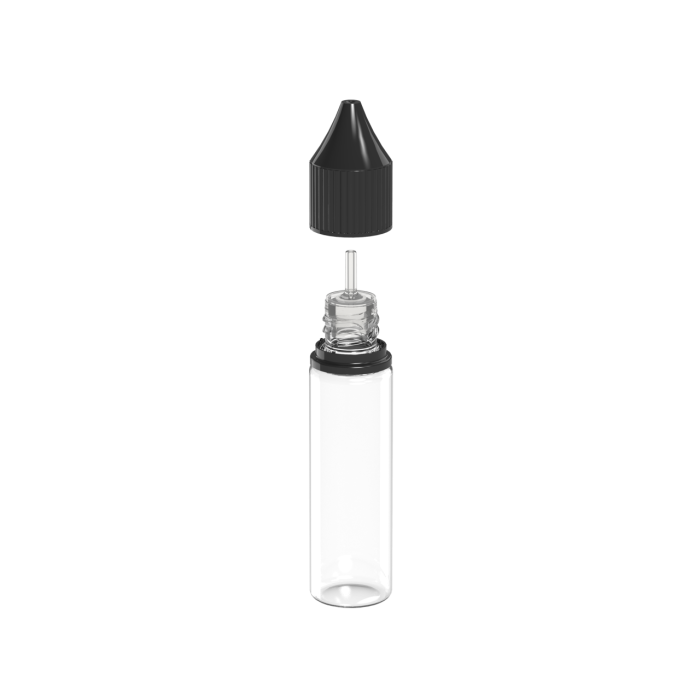Comprar Chubby Gorilla Botella de unicornio CR de 20 ml con evidencia de manipulación (botella transparente con cierre negro) al por mayor en España