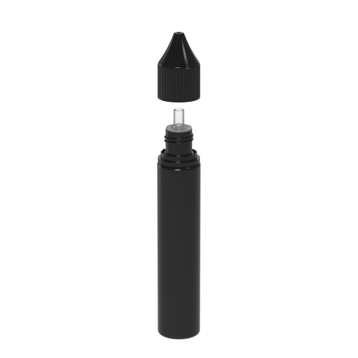 Comprar Chubby Gorilla Botella unicornio de 30ml con reductor de flujo y evidencia de manipulación (botella negra con tapa negra) al por mayor en España
