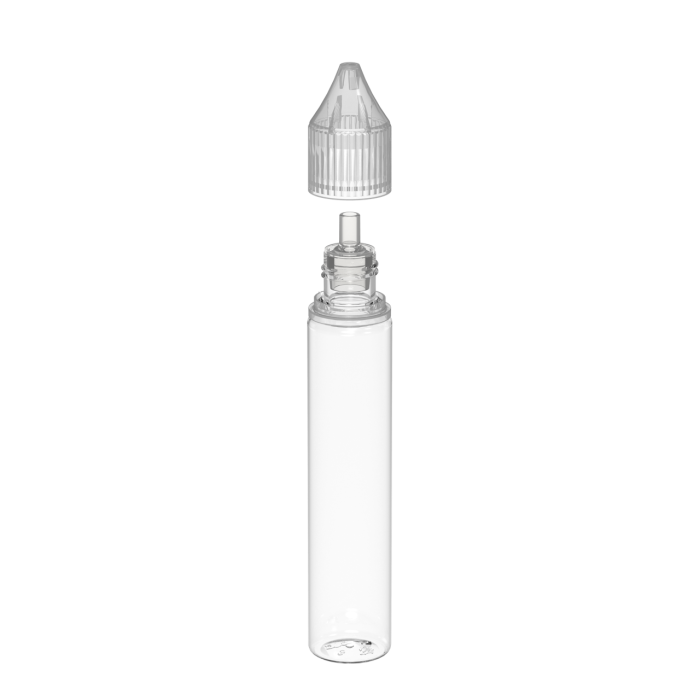 Comprar Chubby Gorilla Botella unicornio de 30 ml con reductor de flujo y evidencia de manipulación (botella transparente con cierre transparente) al por mayor en España
