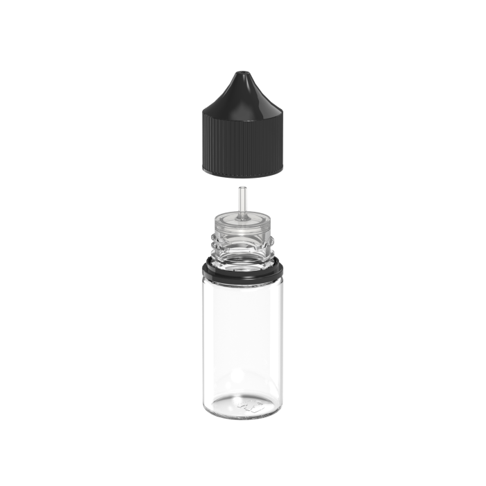 Comprar Chubby Gorilla Botella unicornio cr de 30 ml con tapa a prueba de manipulaciones (botella transparente con cierre negro) al por mayor en España