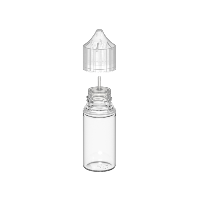 Comprar Chubby Gorilla Botella unicornio de 30ml con tapa a prueba de manipulaciones (botella transparente con cierre transparente) al por mayor en España