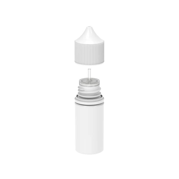 Comprar Chubby Gorilla Botella unicornio de 30 ml con tapa a prueba de manipulaciones (botella blanca con cierre blanco) al por mayor en España
