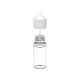 Comprar Chubby Gorilla Botella unicornio de 30 ml con tapa a prueba de manipulaciones (botella transparente con cierre blanco) al por mayor en España