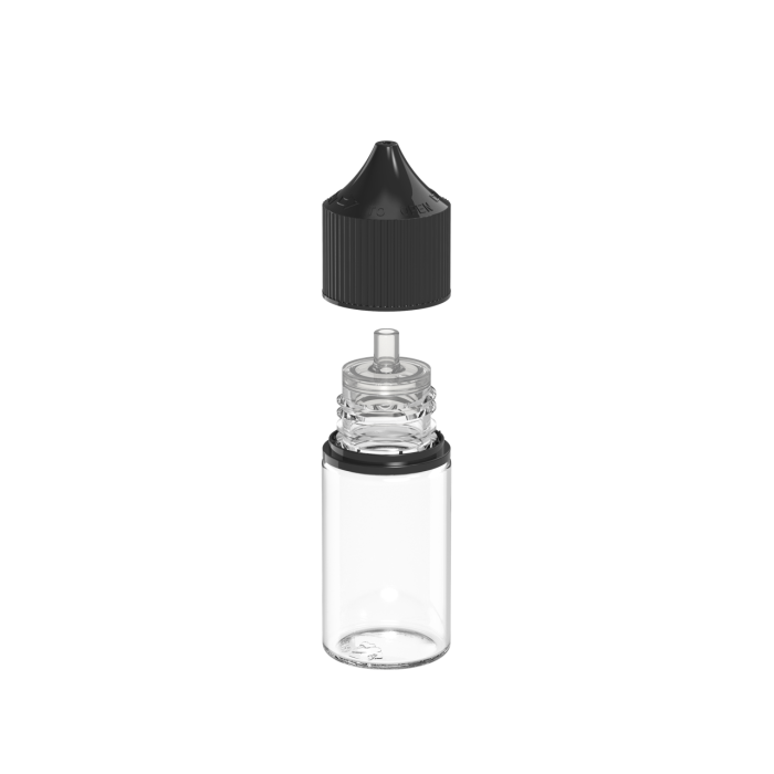 Comprar Chubby Gorilla Botella unicornio reductora de 30 ml con tapa a prueba de manipulaciones (botella transparente con cierre negro) al por mayor en España