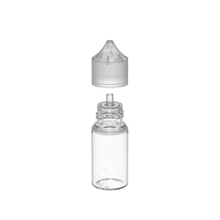 Comprar Chubby Gorilla Botella unicornio reductora de 30 ml con tapa a prueba de manipulaciones (botella transparente con cierre transparente) al por mayor en España