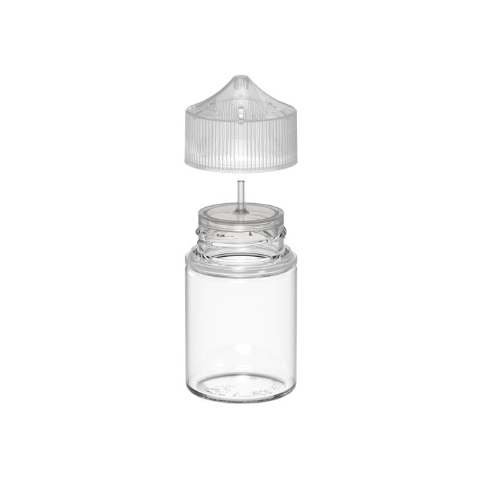 Comprar Chubby Gorilla Botella unicornio de 60 ml con tapa a prueba de manipulaciones (botella transparente con cierre transparente) al por mayor en España