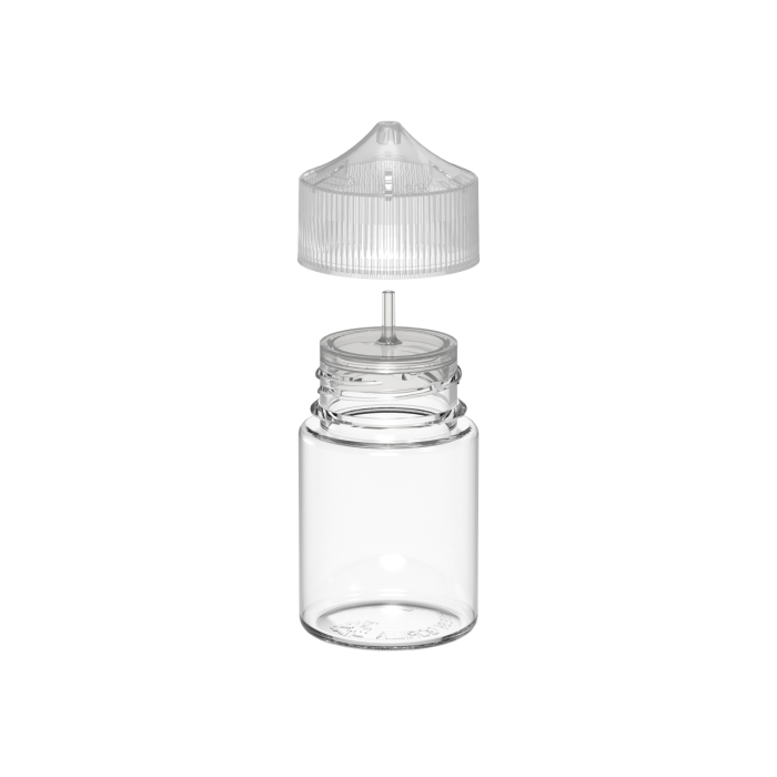 Comprar Chubby Gorilla Botella unicornio de 60 ml con tapa a prueba de manipulaciones (botella transparente con cierre transparente) al por mayor en España