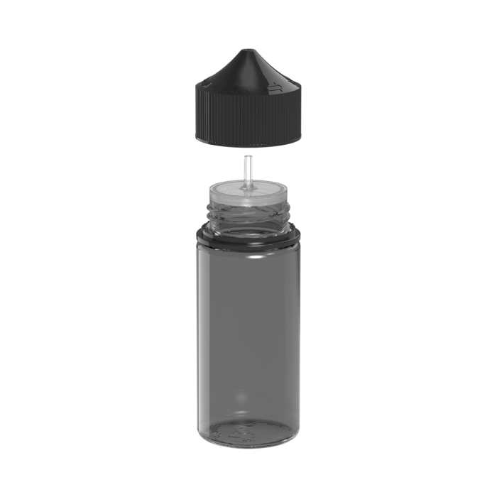 Comprar Chubby Gorilla Botella mini unicornio de 75 ml con evidencia de manipulación (botella negra translúcida con cierre negro) al por mayor en España
