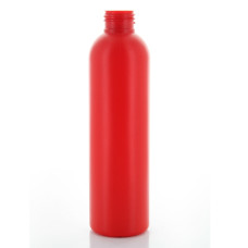 Frasco, 24/410, 250 ml, con tapa de rosca, roja, cilíndrica, HDPE - POLIHENG