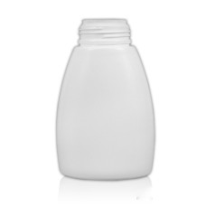 Frasco, 43 mm, 250 ml, con tapa de rosca, blanca, ovalada, HDPE, espumador - HFL