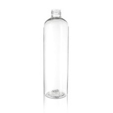 Frasco, 24/410, 400 ml, rosca, transparente, redonda Boston, PET