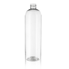 Frasco, 24/410, 500 ml, rosca, transparente, redonda Boston, PET