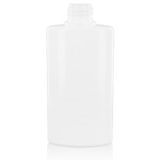 Frasco, 20/410, 100 ml, con tapa de rosca, blanca, ovalada, PP