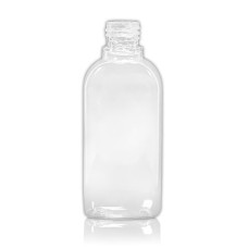 Frasco, 20/410, 100 ml, con tapa de rosca, transparente, ovalada, PETG - KÖRÖS - V2