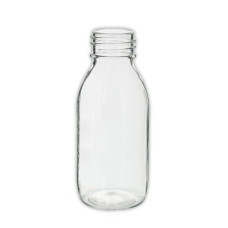 Frasco, 28/410, 100 ml, con tapa de rosca, transparente, 15 g, PET, para tapa a prueba de manipulaciones/CRC.