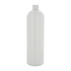 Frasco, 24/410, 500 ml, con tapa de rosca, blanco, redondo Boston, PET