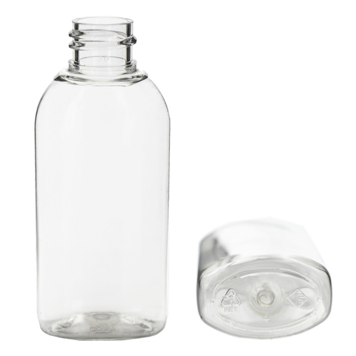 Comprar Frasco, 20/410, 50 ml, con tapa de rosca, transparente, ovalada, PET al por mayor en España