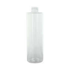 Frasco, 24/410, 400 ml, con tapa de rosca, transparente, tubular, PET