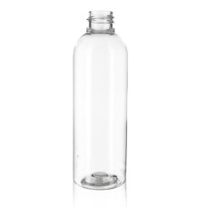 Frasco, 20/410, 100 ml, con tapa de rosca, transparente, redondo Boston, PET