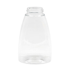 Frasco, 40/400, 300 ml, con tapa de rosca, transparente, ovalada, PET