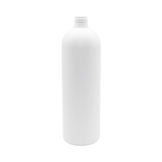 Frasco, 28/410, 1000 ml, con tapa de rosca, blanca, cilíndrica, HDPE
