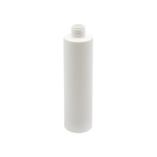 Frasco, 24/410, 250 ml, con tapa de rosca, blanca, tubular - HDPE