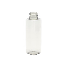 Botella, 20/410, 50 ml, con tapa de rosca, transparente, cuadrado, PET