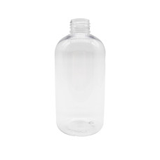 Frasco, 24/410, 250 ml, rosca, transparente, corta tipo Boston round, PET