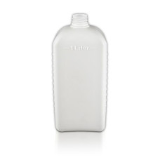 Frasco, 28/410, 1000 ml, con rosca, blanca, PE - RAYADA