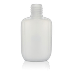 Frasco, cuello especial, 75 ml, rosca, natural, plana, acetona, sin tapa