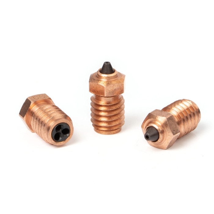Boquilla BondTech CHT M6 RepRap Bimetal Cobre con Acero Endurecido Recubierta de Níquel